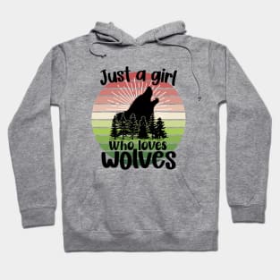 Just a girl who loves Wolves 4 Hoodie